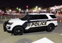 Pink Dodge Charger police car wrap in Orlando, October is B…