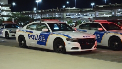 Pink Dodge Charger police car wrap in Orlando, October is B…