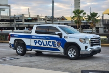 Pink Dodge Charger police car wrap in Orlando, October is B…